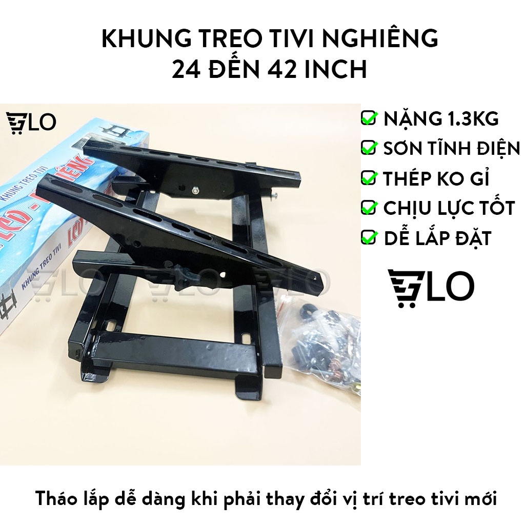 Khung Treo Tivi Nghiêng Từ 24-42 Inch