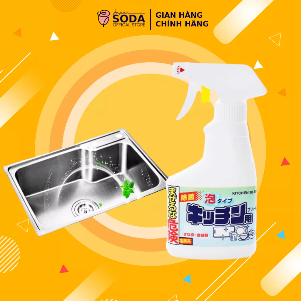 Chai xịt Rocket tẩy rửa mạnh, làm trắng dành cho đồ dùng nhà bếp 300ml