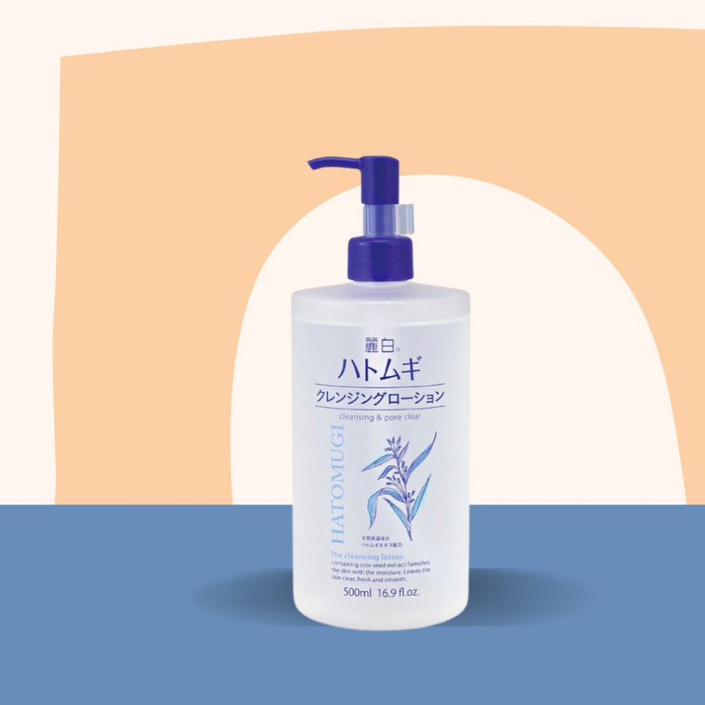 Nước tẩy trang Hatomugi chiết xuât ý dĩ giúp sạch da, vệ sinh, giữ ẩm 500ml