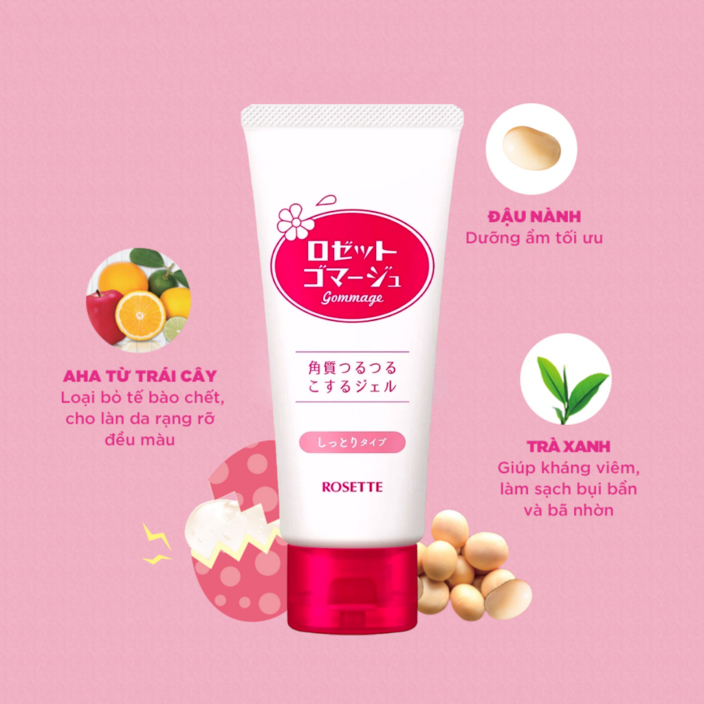 Tẩy da chết Rosette dành cho da khô, da thường, da nhạy cảm, da dầu type 120g