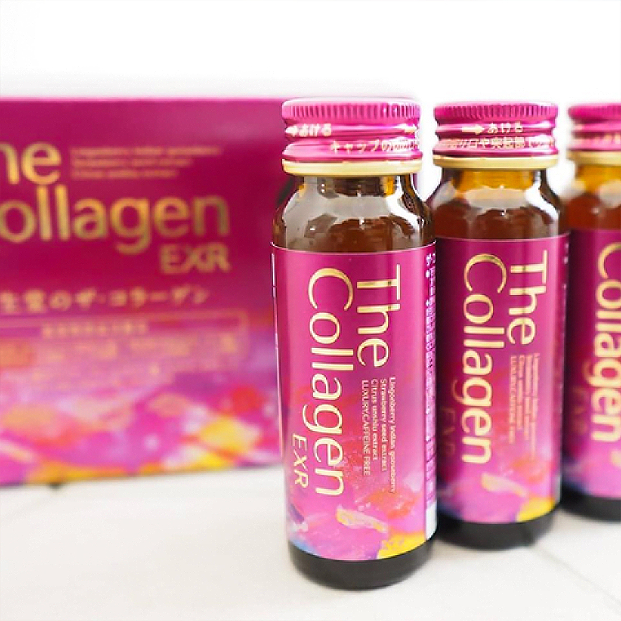 Nước uống The Collagen EXR SHISEIDO nâng cấp vẻ đẹp nàn da, mượt tóc, bóng móng tay hộp 10 lọ