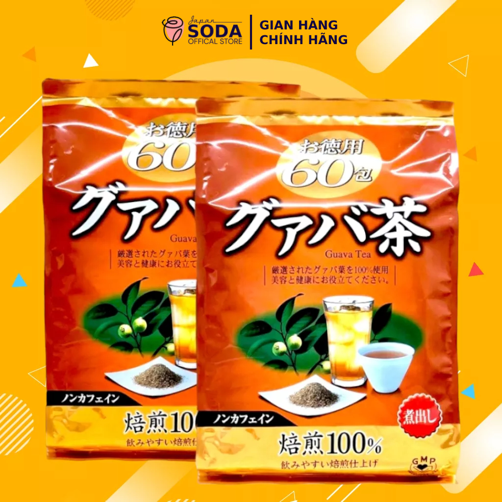 Trà giản cân Orihiro chiết xuất lá ổi hỗ trợ giảm mỡ, giảm bụng, thanh mát cơ thể 60 túi lọc
