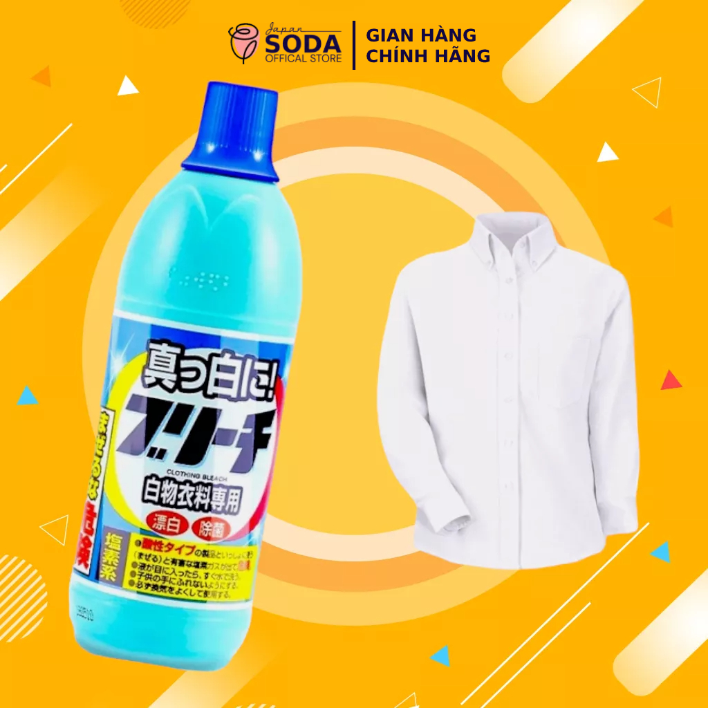 Nước tẩy quần áo Rocket gặt tay, giặt máy 600ml