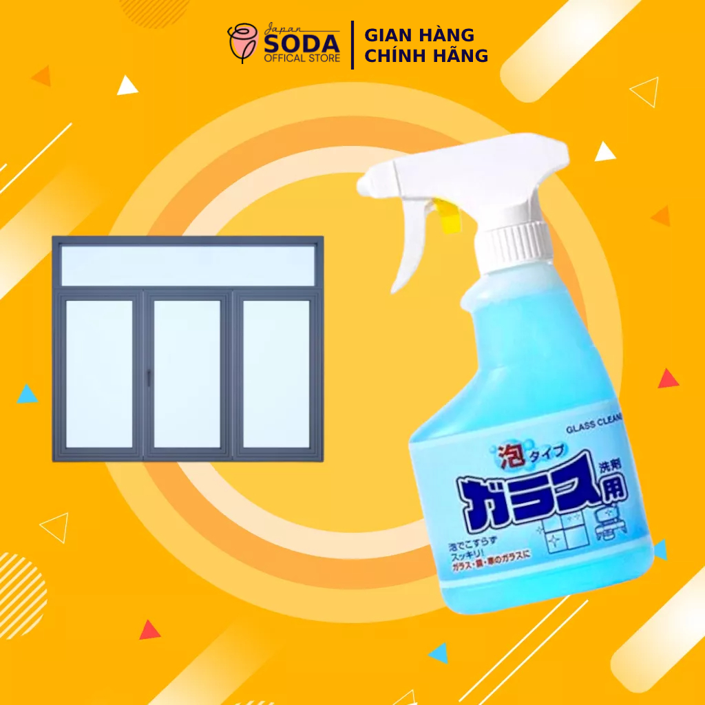 Chai xịt kính Rocket vệ sinh kính, rửa kính, lau gương siêu sạch trong 300ml