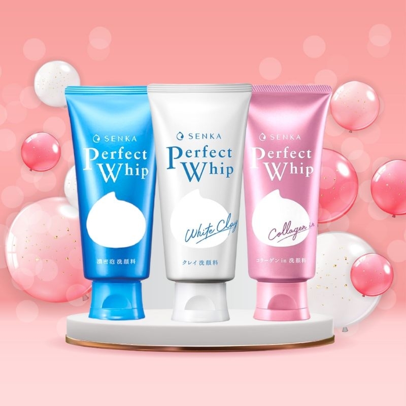 Sữa rửa mặt Senka Perfect Whip White tạo bọt làm sạch và sáng da tuýp 120g