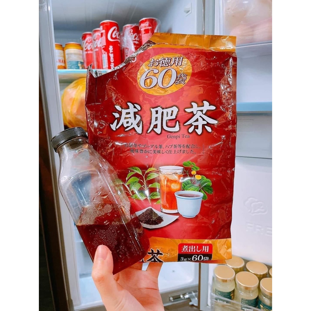 Trà giảm cân Orihiro Genpi vị Ô Long hỗ trợ giảm mỡ bụng, giảm cân an toàn gói 60 túi lọc