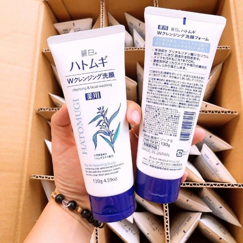 Sữa rửa mặt Hatomugi sữa rửa mặt ý dĩ trắng da 130g