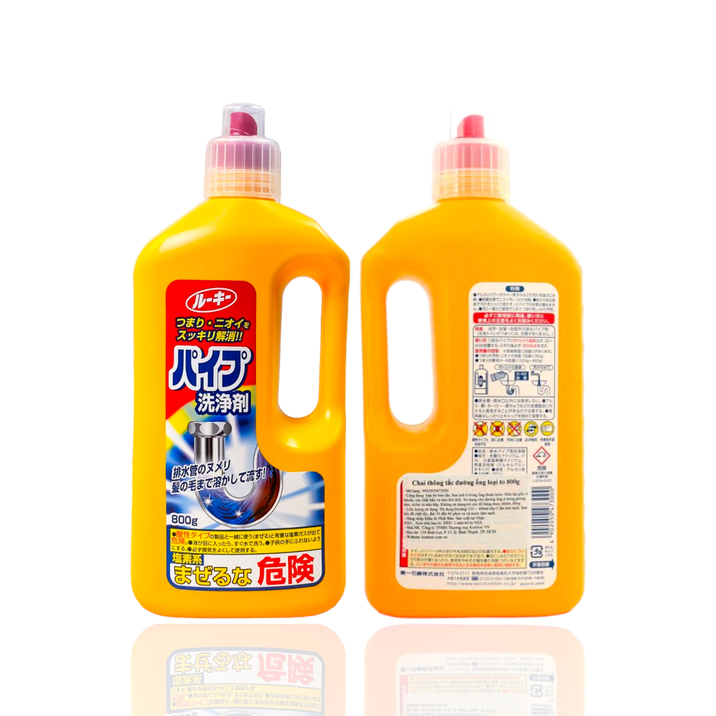 Chai thông tắc đường ống nước loại to 800g Rocket Nhật Bản