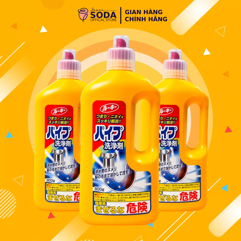 Chai thông tắc đường ống nước loại to 800g Rocket Nhật Bản