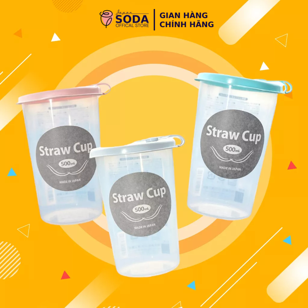 Cốc uống nước Kokubo 500ml Thiết kế đặc biệt với lỗ cắm ống hút nước và tiện lợi khi đi du lịch