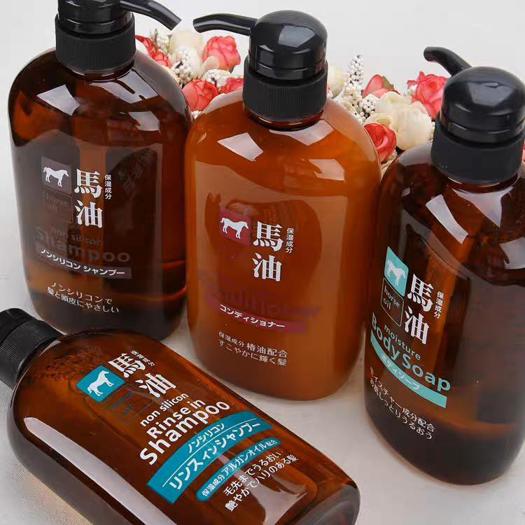 Dầu gội - Xả - Sữa tắm Kumano chiết xuất từ dầu ngựa 600ml (no sillicon)