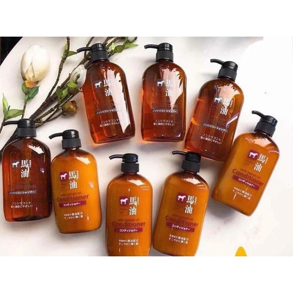 Dầu gội - Xả - Sữa tắm Kumano chiết xuất từ dầu ngựa 600ml (no sillicon)