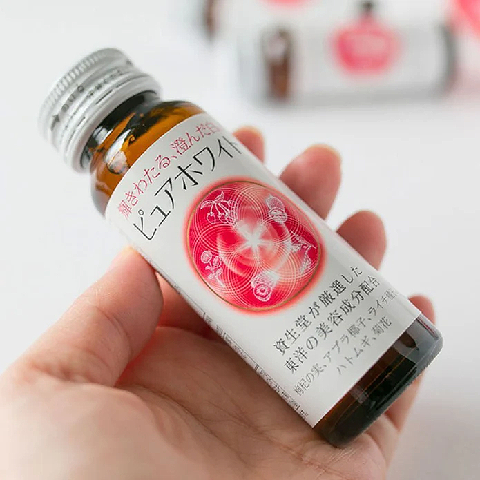 Nước uống Collagen Pure White SHISEIDO hỗ trợ giảm lão hóa da và giúp làm trắng da hộp 10 lọ