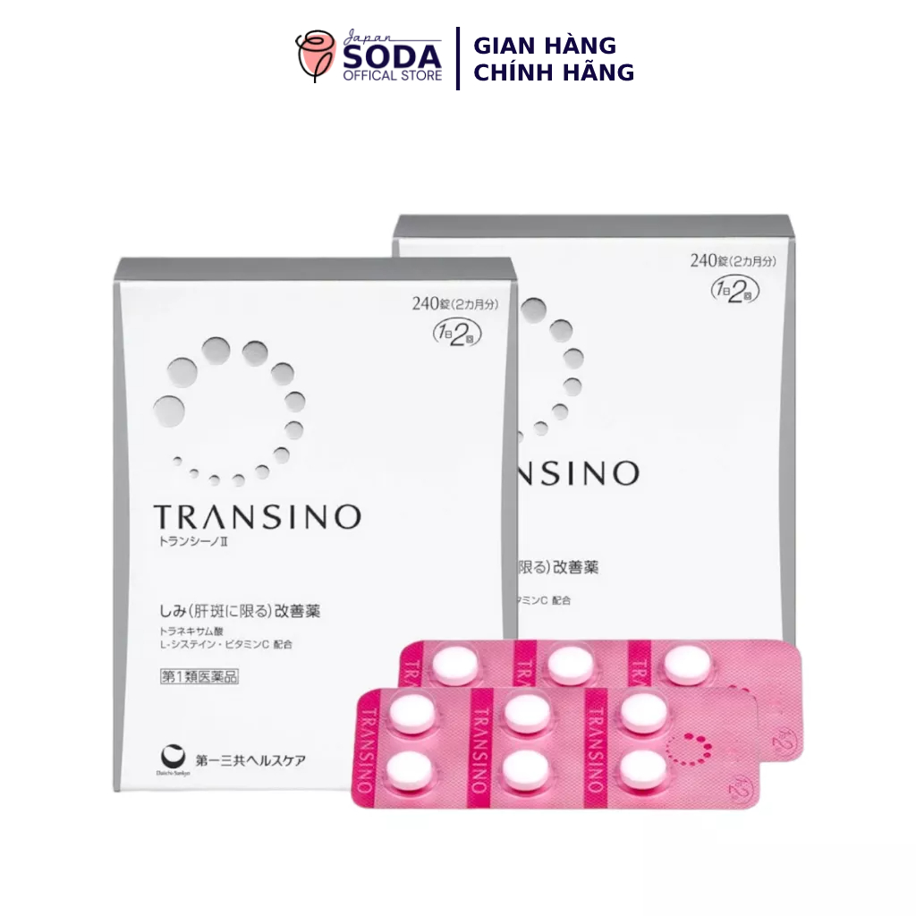 Viên uống trắng da Transino giảm nám thàn nhan 240 viên