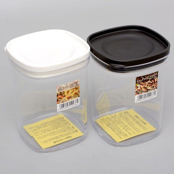 Hộp đựng thực phẩm khô Canister 520ml Nhật Bản 2 màu trắng - đen