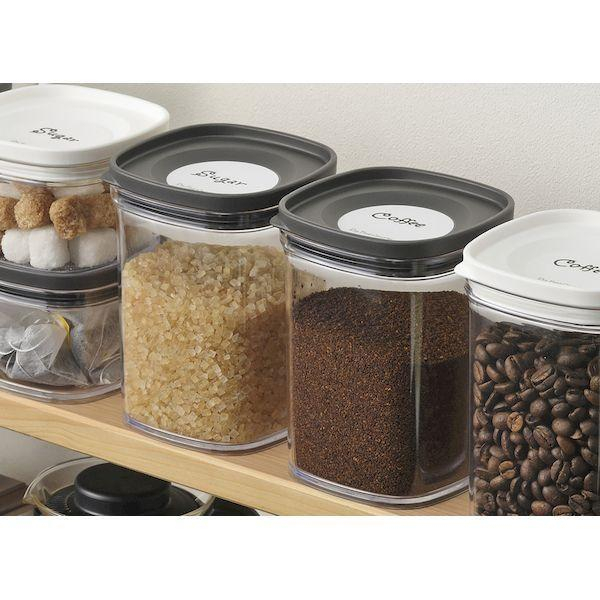 Hộp đựng thực phẩm khô Canister 520ml Nhật Bản 2 màu trắng - đen