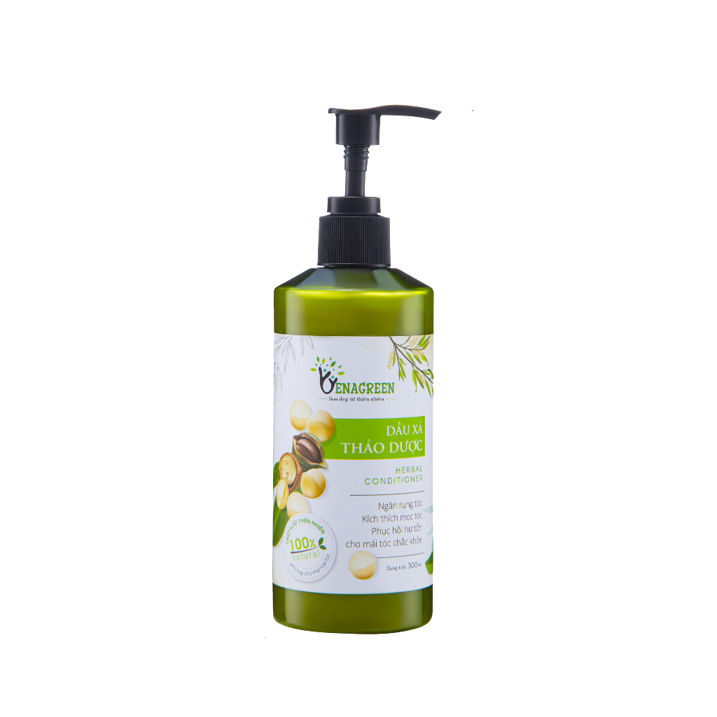 Dầu gội thảo mộc VenaGreen thiên nhiên sạch gàu nhanh mọc tóc chai gội - xả 300ml