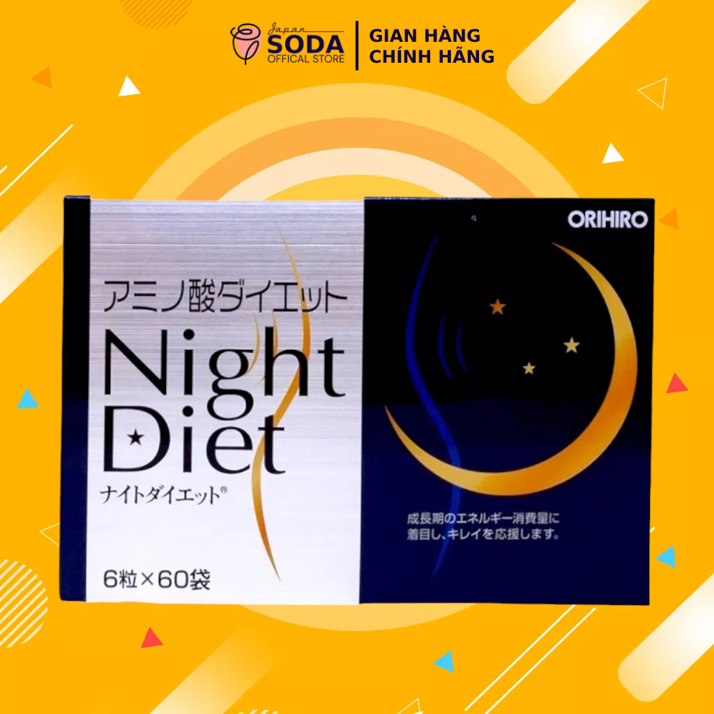 Viên uống giảm cân Night Diet Orihiro Nhật Bản hộp 60 gói