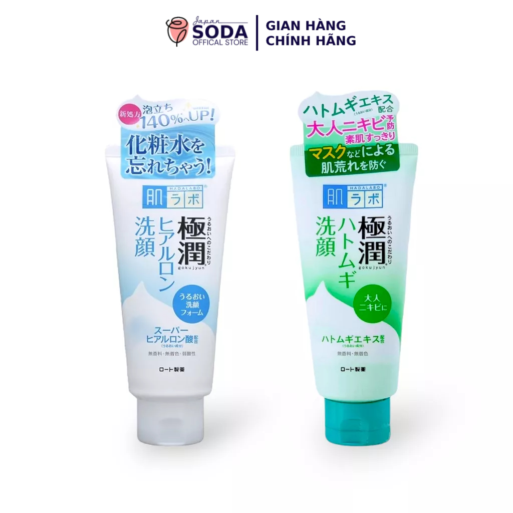 Sửa rửa mặt Hada Labo tạo bọt, thư giãn tupe 160ml