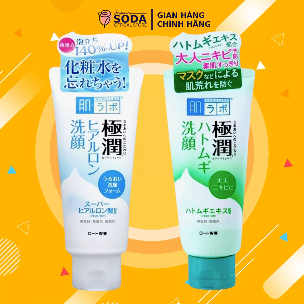 Sửa rửa mặt Hada Labo tạo bọt, thư giãn tupe 160ml