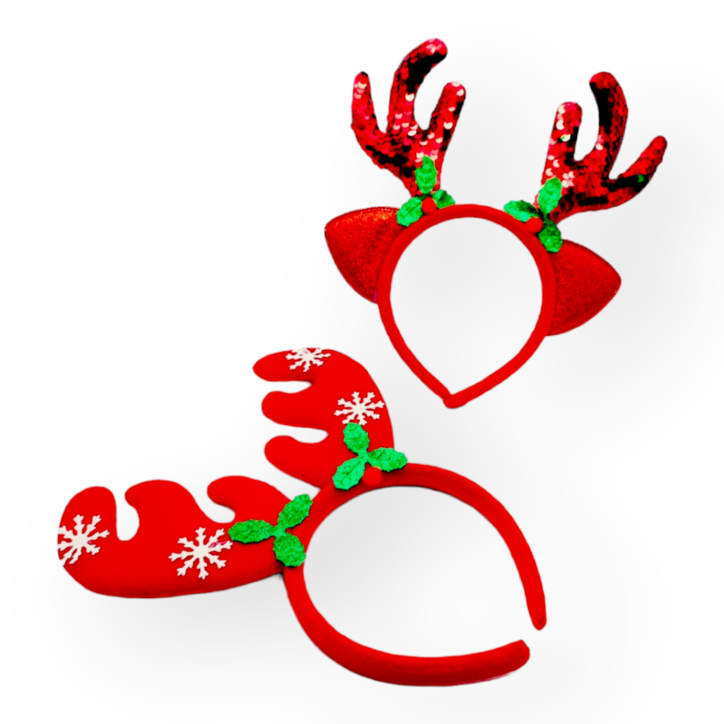 Cài tóc bờm tóc Noel kẹp tóc giáng sinh, bờm giáng sinh sừng tuần lộc dễ thương cho bé 6 mẫu