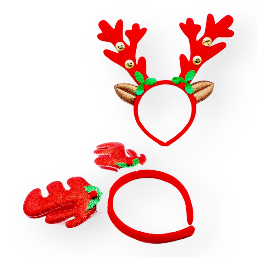 Cài tóc bờm tóc Noel kẹp tóc giáng sinh, bờm giáng sinh sừng tuần lộc dễ thương cho bé 6 mẫu