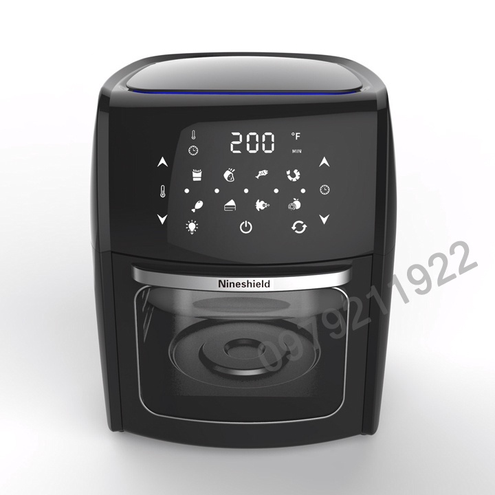 NỒI CHIÊN KHÔNG DẦU HÀNG CHÍNH HÃNG NINESHIELD 12,5L KB-1202 CÔNG NGHỆ TIÊN TIẾN BẢO HÀNH 12 THÁNG (TẶNG KÈM KẸP THỊT)