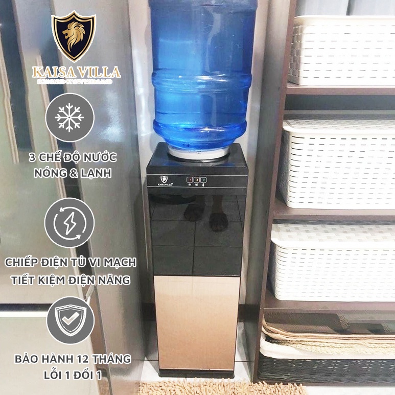Cây Nước Nóng Lạnh Nhập Khẩu Chính Hãng 3 chế độ KAISAVILLA JD-8017, Máy Lọc Nước Uống, Bình 20l Cao Cấp Tiết Kiệm Điện