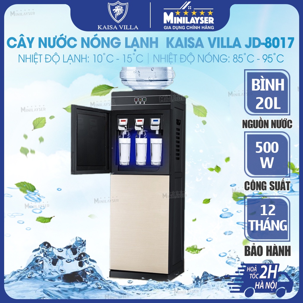 Cây Nước Nóng Lạnh Nhập Khẩu Chính Hãng 3 chế độ KAISAVILLA JD-8017, Máy Lọc Nước Uống, Bình 20l Cao Cấp Tiết Kiệm Điện