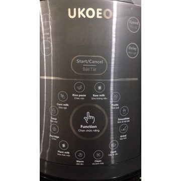 Máy Làm Sữa Hạt UKOEO PR5 Plus, Máy Làm Sữa Hạt UKOEO PR5S - Nắp INOX- Bảo Hành 12 Tháng