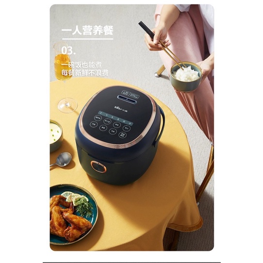 Nồi cơm 3L/4L chính hãng Bear mẫu mới 2022 cho gia đình 3-5 người-HÀNG CHÍNH HÃNG-BH 12 THÁNG