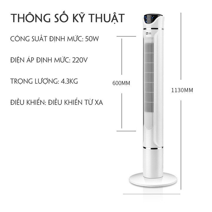 Quạt tháp không cánh Camel tích hợp chế độ cung cấp ion âm, lọc không khí