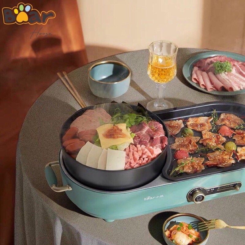 Lẩu nướng Đa năng Bear Bear DKL-C15L1, chính hãng, bảo hành 12 tháng!