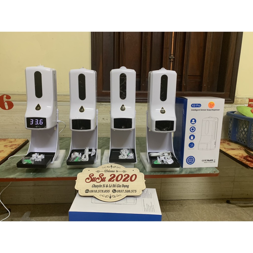 Máy khử khuẩn K9 pro plus  đo thân nhiệt tự động cảm ứng- máy sát khuẩn dùng trong mùa dịch