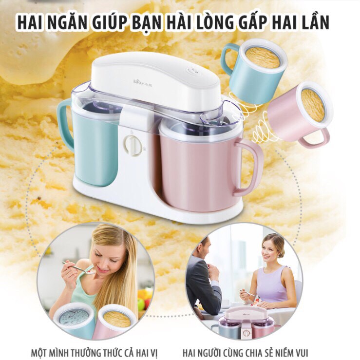 Máy làm kem mini 1Lít Bear hang cao cap -chat luong tuyet voi