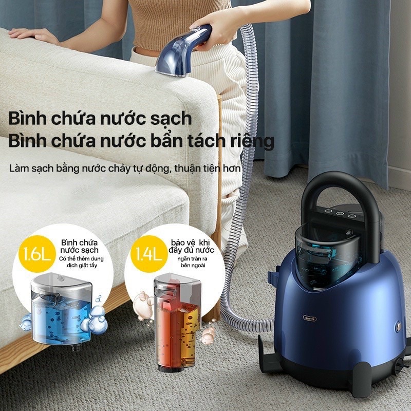 [Kèm 5 Đầu Hút ]Máy Hút/máy giặt Sofa Deerma BY200 ( kèm 2 chai nước giặt) giặt thảm, sofa vải, rèm.
