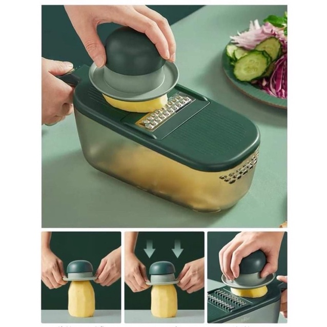 Bộ hộp dụng cụ Bear, cắt, gọt, bào sợi rau củ có nắp đậy