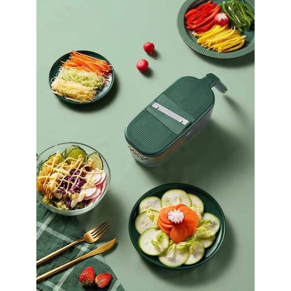 Bộ hộp dụng cụ Bear, cắt, gọt, bào sợi rau củ có nắp đậy