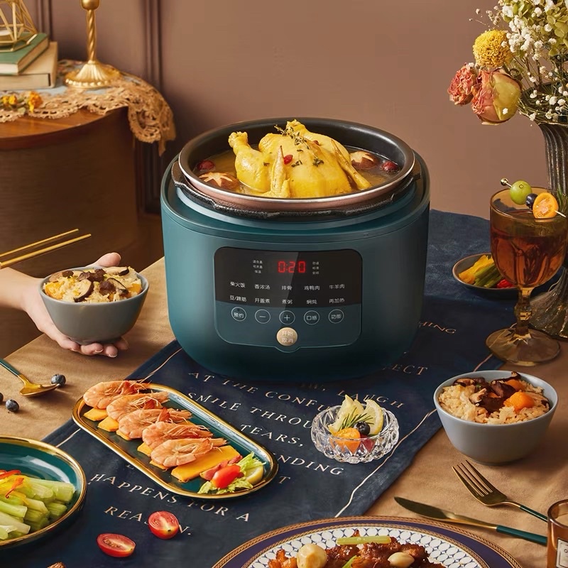 [Chính hãng] Nồi Áp Suất Điện Cảm Ứng 5L BEAR YBL-A50P1 Màu Xanh Bảo Hành 12 Tháng (Tặng Kèm 1 Kẹp Thịt Siêu Tiện Lợi)