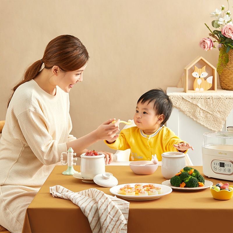 Nồi Hấp Mini Trứng Rau Củ Quả Hai Tầng Bear Chính Hãng