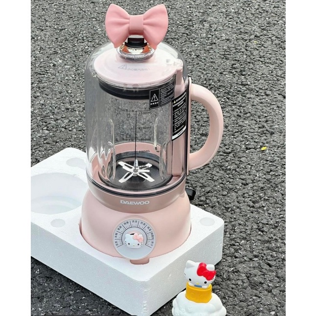 Máy xay nấu làm sữa hạt sinh tố DAEWOO FP02 dung tích 1500ml màu trắng/hồng ,bảo hành 12 Tháng .
