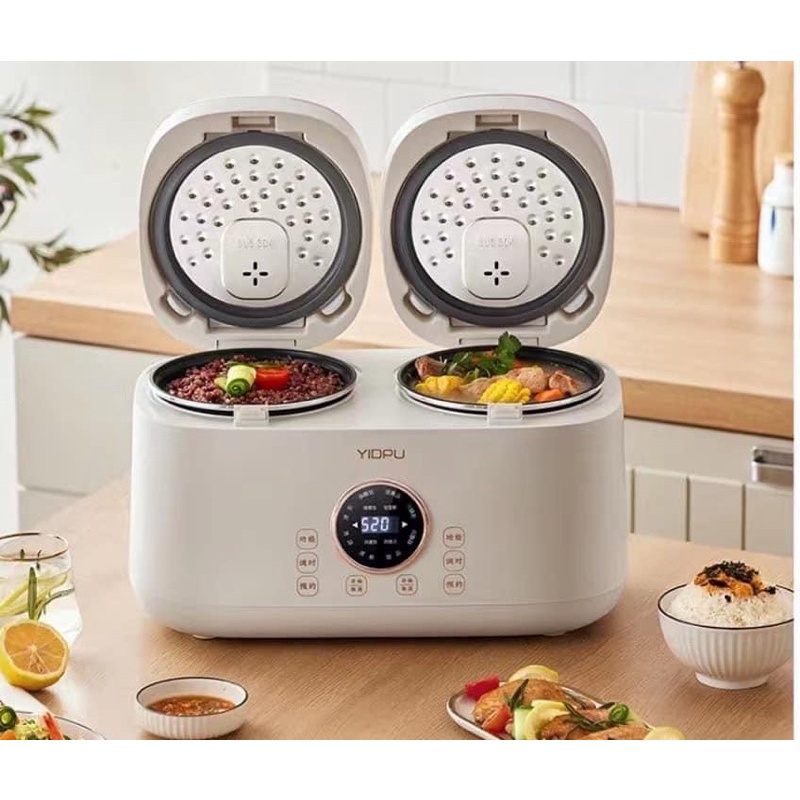 [Chính hãng] Nồi cơm điện đôi 2 ngăn đa năng YIDPU cảm ứng bảo hành 12 tháng