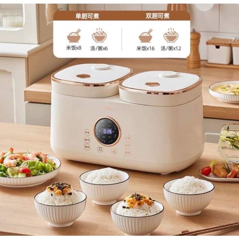 [Chính hãng] Nồi cơm điện đôi 2 ngăn đa năng YIDPU cảm ứng bảo hành 12 tháng