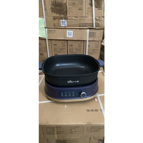 [Sẵn+Chính hãng BH] Nồi Lẩu Nướng Điện Uyên Ương  Đa Năng Chống Dính BEAR DHG-C60D1 6L Tháo Rời Bảo