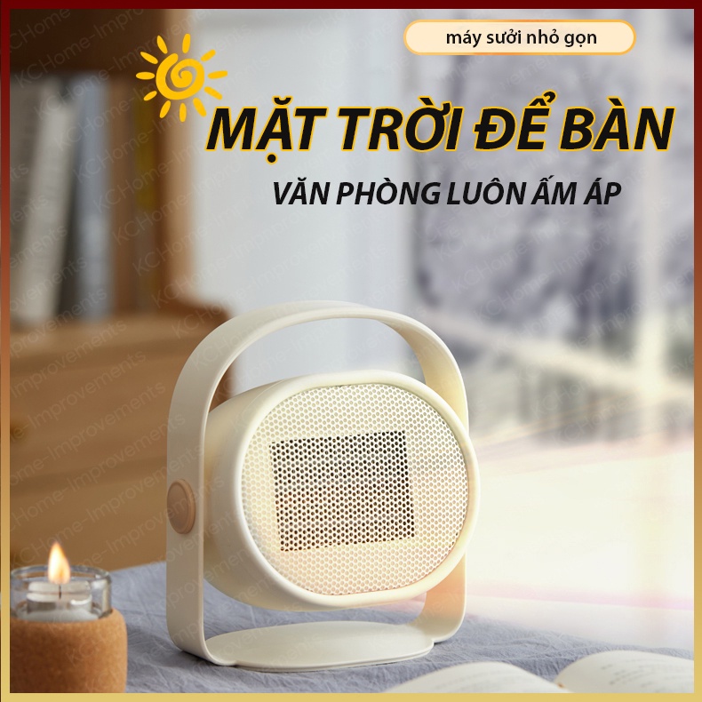 [SẴN] Quạt Sưởi Mini Để Bàn Bear,Tiết Kiệm Điện, 500W, KC Home, BH 06 Tháng 5.0