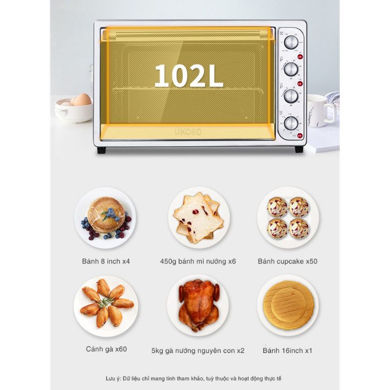 ❤{CÓ ĐỐI LƯU} lò nướng ukoeo 102L💥 Hà Nội là em ship ngay!!!