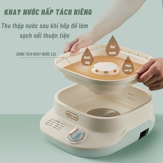 Nồi Hấp Hai Tầng Bear DZG-C60W9Chính Hãng Dung tích 6L
