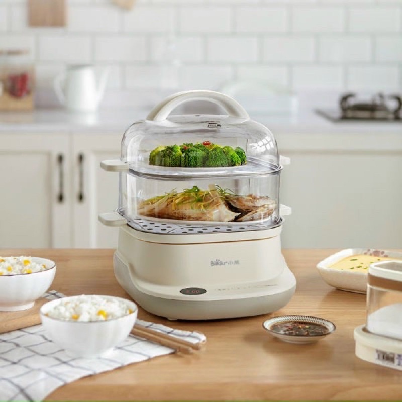 Nồi Hấp Hai Tầng Bear DZG-C60W9Chính Hãng Dung tích 6L
