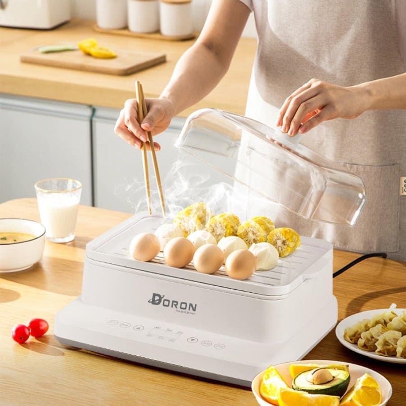 Nồi hấp đa năng 3 tầng Donron dung tích 20L-Hàng có sẵn-Bh 12 tháng