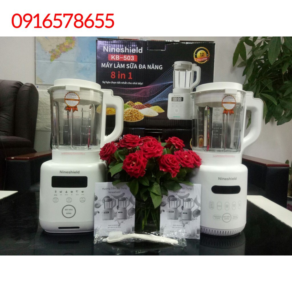 Máy làm sữa cao cấp 8in1 chính hãng Nineshield Nhật Bản có bảo hành 12 tháng.